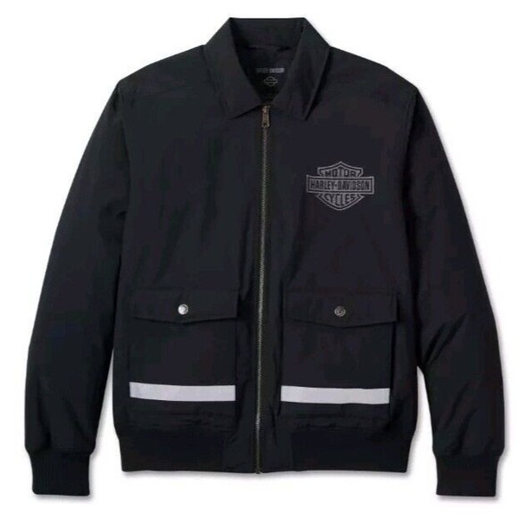NWT Harley Davidson Garage Jacket Mens Zip Out Quilted Vest Lined Reflective M